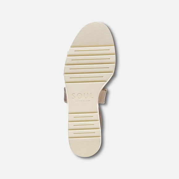 Soul Naturalizer Women's Goodtimes Ankle Strap Wedge Sandals, Silver Size 11M - Picture 5 of 5